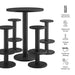 Neo 5-Piece Round Indoor - Outdoor Round Patio Bar Table And Stool Set Black