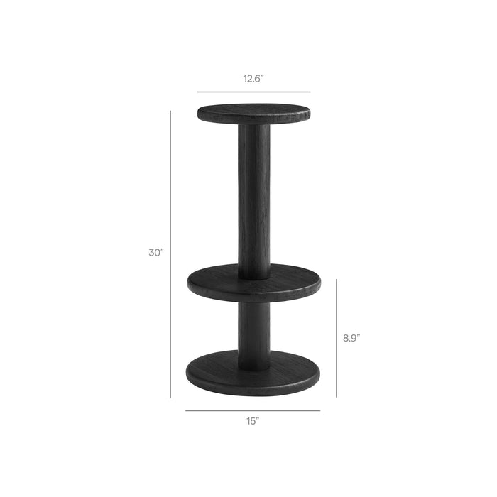 Neo 5-Piece Round Indoor - Outdoor Round Patio Bar Table And Stool Set Black