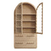 Rory 76 Inch Arched Kitchen Pantry Cabinet Light Oak