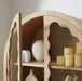 Rory 76 Inch Arched Kitchen Pantry Cabinet Light Oak