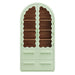 Modway Rory 76 Inch Arched Display Cabinet in Sage Walnut - side view