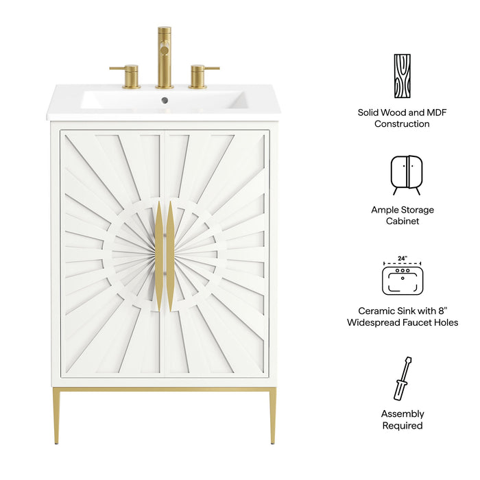 Awaken 24" Bathroom Vanity White White