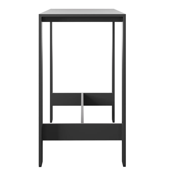Tahoe 59 Inch Rectangle Outdoor Aluminum Bar Table Gray
