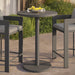 Tahoe 31 Inch Round Outdoor Aluminum Bar Table Gray