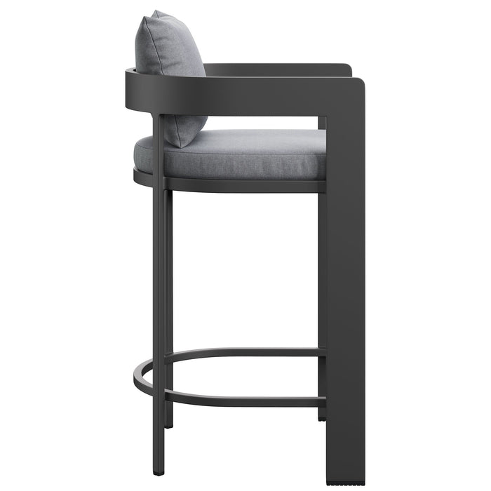 Tahoe Outdoor Patio Aluminum Bar Chair Gray
