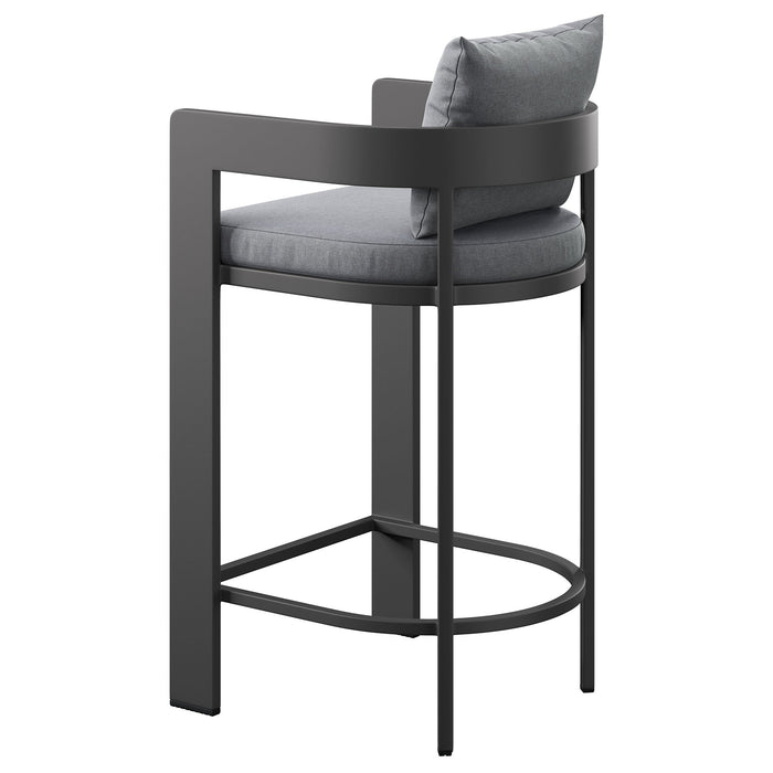 Tahoe Outdoor Patio Aluminum Bar Chair Gray