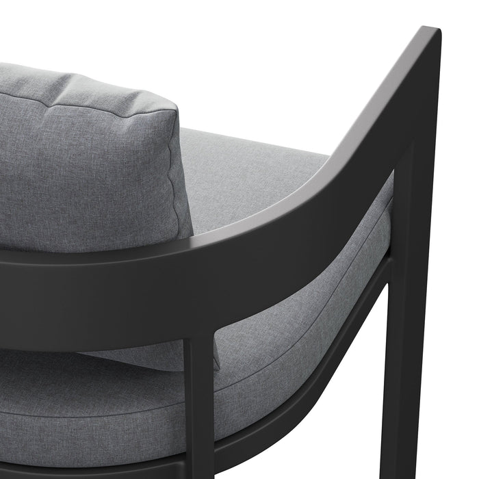 Tahoe Outdoor Patio Aluminum Bar Chair Gray
