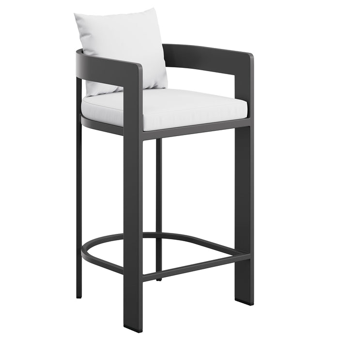 Tahoe Outdoor Patio Aluminum Bar Chair White