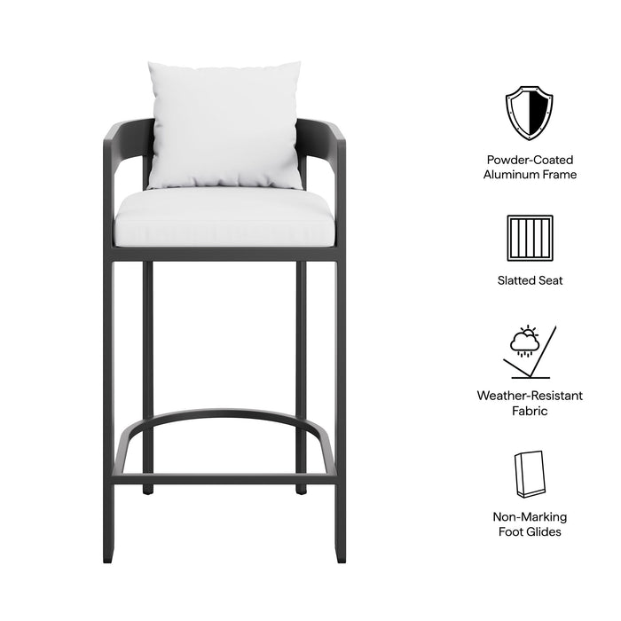 Tahoe Outdoor Patio Aluminum Bar Chair White