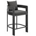 Tahoe Outdoor Patio Aluminum Counter Stool Charcoal