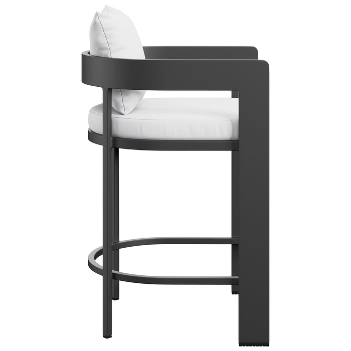 Tahoe Outdoor Patio Aluminum Counter Stool White