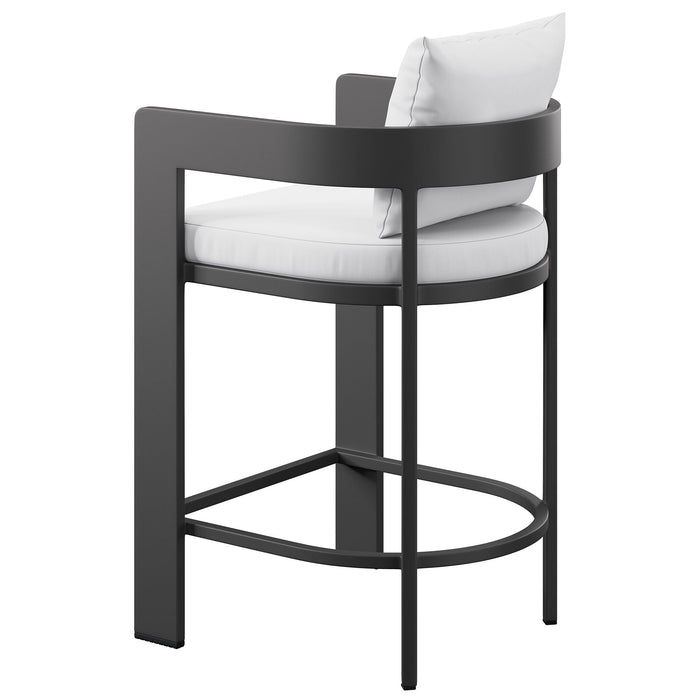 Tahoe Outdoor Patio Aluminum Counter Stool White