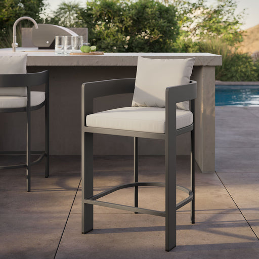 Tahoe Outdoor Patio Aluminum Counter Stool White