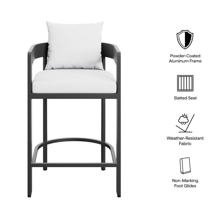Tahoe Outdoor Patio Aluminum Counter Stool White