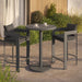 Tahoe 3-Piece Outdoor Aluminum Bar Set Charcoal