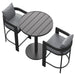 Tahoe 3-Piece Outdoor Aluminum Bar Set Gray