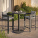 Tahoe 3-Piece Outdoor Aluminum Bar Set Gray