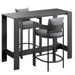 Tahoe 3-Piece Outdoor Aluminum Bar Table Set Gray
