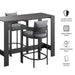 Tahoe 3-Piece Outdoor Aluminum Bar Table Set Gray