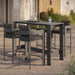 Tahoe 5-Piece Outdoor Bar Table Set Charcoal
