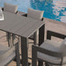 Tahoe 5-Piece Outdoor Bar Table Set Gray