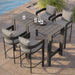 Tahoe 5-Piece Outdoor Bar Table Set Gray