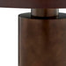 Annette 54 Inch Round Pedestal Base Dining Table Dark Walnut Burnished Brass