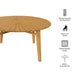 Cielo 59" Sunburst Outdoor Teak Dining Table Natural