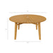 Cielo 59" Sunburst Outdoor Teak Dining Table Natural