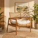 Tula Wood Rattan Lounge Chair Brown