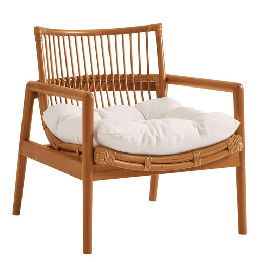 Tula Wood Rattan Lounge Chair Brown