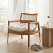 Tula Wood Rattan Lounge Chair Brown
