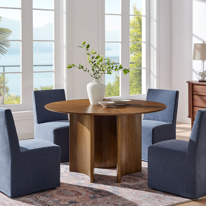 Sloane 54 Inch Round Dining Table Walnut