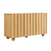 Sorren 54 Inch Scalloped Mango Wood Natural