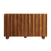 Sorren 54 Inch Scalloped Mango Wood Walnut