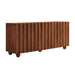 Sorren 72 Inch Scalloped Wood 4-Door Sideboard Walnut