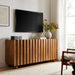 Sorren 72 Inch Scalloped Wood 4-Door Sideboard Walnut