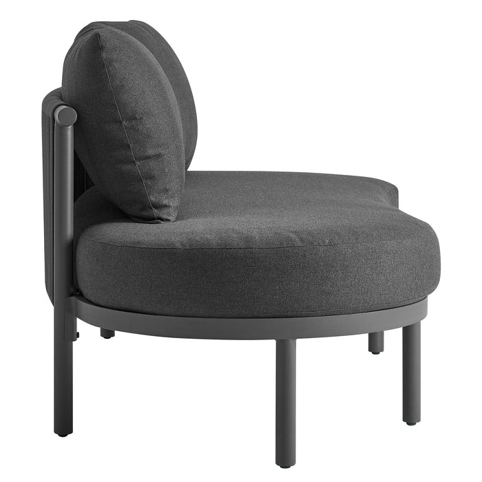 Modway Porta 3 Piece Outdoor Aluminum Modular Sofa - lifestyle view 15