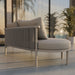 Modway Porta Left-Arm Facing Outdoor Aluminum Modular Piece in Khaki Stone - lifestyle view 11