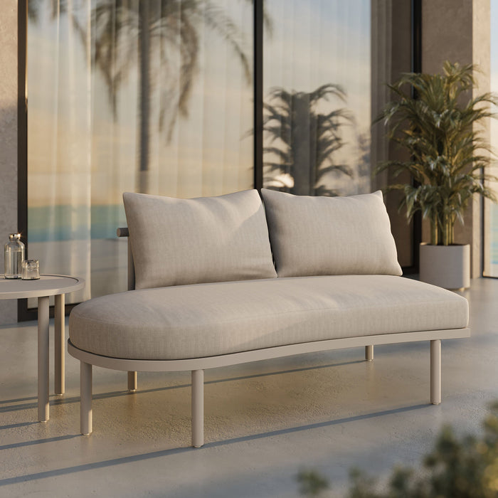 Modway Porta Left-Arm Facing Outdoor Aluminum Modular Piece in Khaki Stone - lifestyle view 13