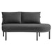 Modway Porta Right-Arm Facing Outdoor Aluminum Modular Piece in Charcoal Anthracite - detail view