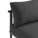 Modway Porta Right-Arm Facing Outdoor Aluminum Modular Piece in Charcoal Anthracite - lifestyle view