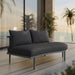 Modway Porta Right-Arm Facing Outdoor Aluminum Modular Piece in Charcoal Anthracite - lifestyle view 14