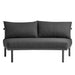 Modway Porta Armless Outdoor Aluminum Modular Piece in Charcoal Anthracite - detail view