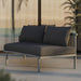 Modway Porta Armless Outdoor Aluminum Modular Piece in Charcoal Anthracite - lifestyle view 14