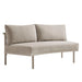 Modway Porta Armless Outdoor Aluminum Modular Piece in Khaki Stone - front view