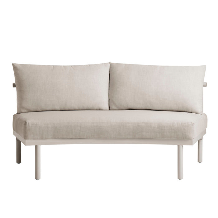 Modway Porta Armless Outdoor Aluminum Modular Piece in Khaki Stone - detail view