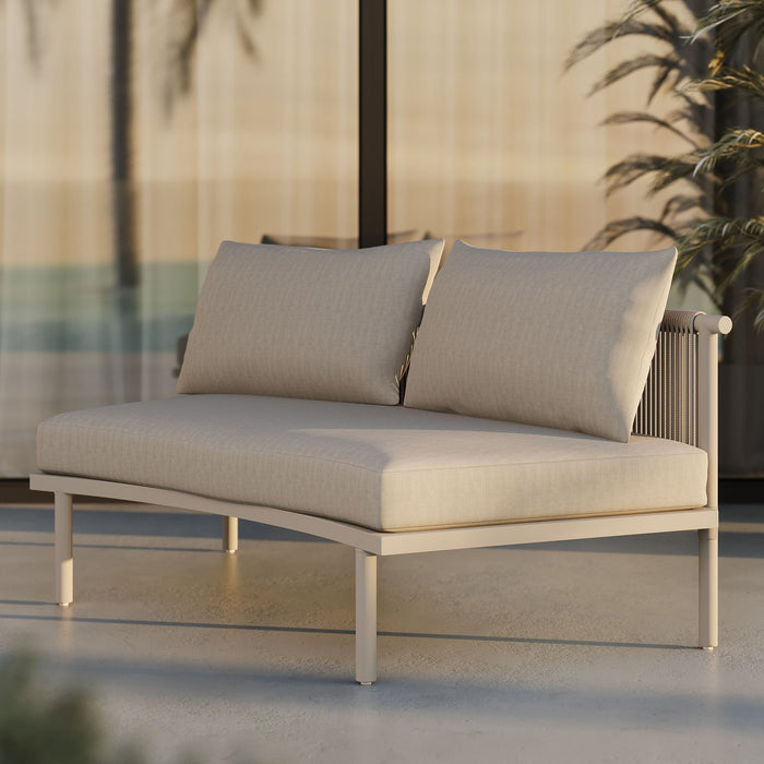 Modway Porta Armless Outdoor Aluminum Modular Piece in Khaki Stone - lifestyle view 13
