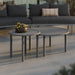 Modway Porta 2 Piece Nesting Outdoor Aluminum Coffee Table Set in Charcoal - lifestyle view 12