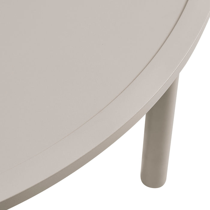 Modway Porta 2 Piece Nesting Outdoor Aluminum Coffee Table Set in Khaki - detail view